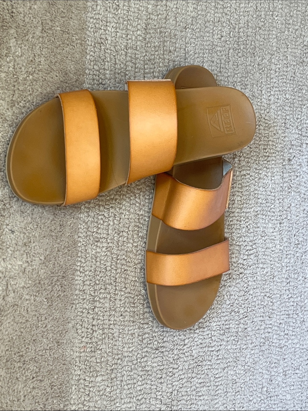 Reef Women's Double-Strap Slide Sandals in Copper Tan